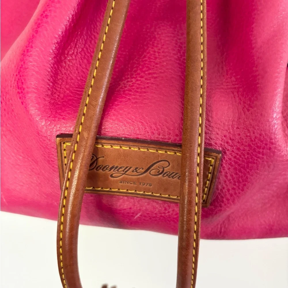 Dooney & Bourke red and Brown vintage bucket Bag